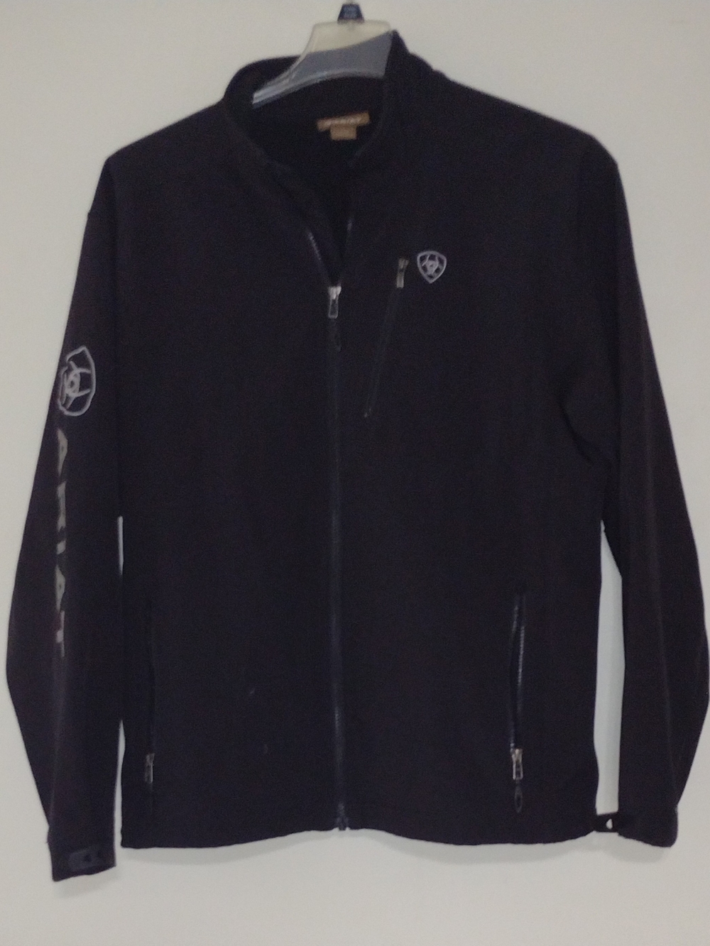 Ariat Women's Black Fleece Lined Full-Zip Jacket with Subtle Logos Sz Lg